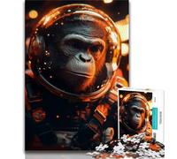 Puzzle Singe Astronaute 1000 pièces pour Adultes et Adolescents, Jouets éducatifs et Anti-Stress, avec Père Noël (38x26cm)