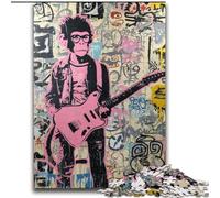 Puzzle Singe de Style Basquiat 2000 pièces pour Adolescents, Jeux éducatifs à Faire soi-même avec Affiche et fiche de Questions Assorties 14 Ans et Plus 70x100cm