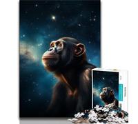 Puzzle Singe Star Art pour Adolescents 1000 pièces, Jeux éducatifs, décoration d'intérieur, à Offrir en Cadeau pour Toute la Famille 50x75cm