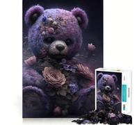 Puzzle Sinister Teddy 1000 pièces pour Adolescents, Jouet Mental Anti-anxiété, découpe Premium, Cadeau élégant 38x26cm
