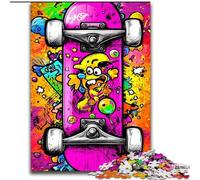 Puzzle Skateboard pour Adultes 1000 pièces, activité familiale avec Affiche et fiche de Questions pour Les 14 Ans et Plus (26x38cm)