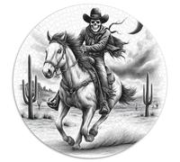 Puzzle Skeleton Cowboy à Cheval A Ghostly Horse pour Adultes,1000pcs (67.5x67.5cm),Jeu ÉduChatif,décoration De La Maison,