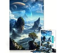 Puzzle Skyborne Peaks Horizon 1000 pièces pour Adultes, Jeu de logique mentale Anti-Stress, découpe Ferme, 38x52cm