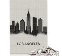 Puzzle Skyline de Los Angeles pour adultes - 500 puzzles pour adultes - Puzzle de 500 pièces - Puzzle de 500 pièces pour cadeaux - 500 pièces (52 x 38 cm)