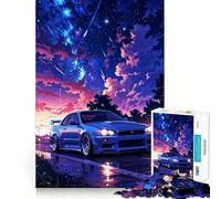 Puzzle Skyline GTR R Galaxy 1000 pièces pour Adolescents Amélioration de la mémoire Détente et Amusement garantis Collection d'œuvres d'art aux découpes nettes 50x75cm