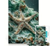 Puzzle Smaragd Étoile de mer 1000 pièces pour Adolescents Améliore la mémoire et Les Loisirs Découpe Solide pour Les vœux du Père Noël 38x52cm