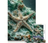 Puzzle Smaragd Étoile de mer 1000 pièces pour Adolescents Améliore la mémoire et Les Loisirs Découpe Solide pour Les vœux du Père Noël 38x52cm