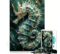 Puzzle Smaragd Hippocampe pour Adultes, 1000 pièces, renforce la mémoire, soulage Le Stress, Bords Lisses, 50x75cm