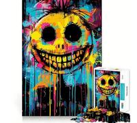 Puzzle Smile Craziness en Couleurs pour Adolescents, 1000 pièces, Jeu de logique Fine, Passe-Temps Calme, Collection d'œuvres d'art aux Bords Nets 38x26cm