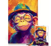 Puzzle Smile Monkey 1000 pièces pour Adolescents, Jouet cognitif, Plaisir Lent, Bords de qualité supérieure, Cadeau du Père Noël 38x26cm