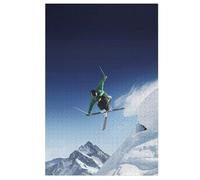 Puzzle Snowboard 1000 Pièces pour Adolescents Puzzles Créatif en Bois Jouet Jeu Familial Difficulté Défi （78×53cm）