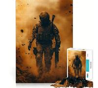 Puzzle Soldat dans Un Nuage de poussière pour Adultes, 1000 pièces, Jeu de logique, Anti-Stress, découpe de précision, pour Les fêtes (50x75cm)