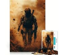 Puzzle Soldat dans Un Nuage de poussière pour Adultes, 1000 pièces, pour améliorer sa mémoire et soulager Le Stress, Un Cadeau mémorable Assembler (38x52cm)