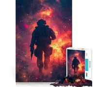 Puzzle Soldat de l'espace pour Adolescents 1000 pièces Recall Upgrade Calm Relax Clear Cut Art Collection Piece (38x52cm)