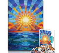 Puzzle Soleil Levant sur l'océan pour Adolescents 1000 pièces, Jouets éducatifs et éducatifs, Jeux familiaux, Cadeaux d'anniversaire et Cadeaux Uniques (75x50cm)