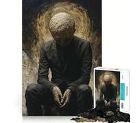 Puzzle Solitaire 1000 Pièces pour Adultes Jeu de Réflexion Exercice Mental Renforcement des Liens Familiaux Découpe de Précision Cadeau Créatif (50x75cm)