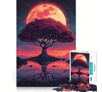 Puzzle Solitaire Arbre de Vie pour Adolescents 1000 pièces, Jeu de réflexion, Jouet Relaxant, découpe soignée, Cadeau Exquis (38x26cm)