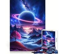 Puzzle Solitude Céleste 1000 Pièces pour Adultes Développe Les capacités cognitives Temps Bien investi Découpe précise Cadeau mémorable (38x26cm)