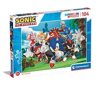Clementoni Puzzle Sonic 104 pièces - Enfant 6 ans+ - 48,5 x 33,5 cm - Jeu éducatif