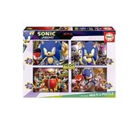Educa Borrás Puzzle phosphorescent Multi 4 Sonic Prime Neon 50-150 pièces 34 x 24 cm multicolore