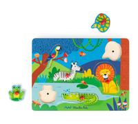 Puzzle 6 Pièces Moulin Roty Sonore Animaux En Bois Les Toupitis