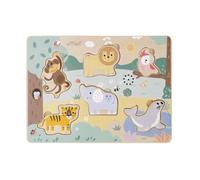 Puzzle sonore en bois animaux