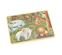Puzzle sonore en bois - animaux du zoo elineli