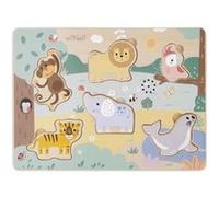 Puzzle sonore en bois animaux