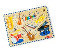 Melissa & Doug Puzzle Sonore Instruments de la musique, Cadeau pour garçon ou fille de 2 3 4 ans, Jouet en bois Montessori, Jouets d'éveil et 1er âge, Jouets éducatifs d'activité et de développement
