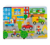 Puzzle sonore ville en bois Les Popipop