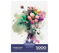 Puzzle sophistiqué pour adultes, 1000 pièces aquarelle Flower Puzzles pour adolescents, Jeux de relaxation, Décoration parfaite, Cadeau pour les amis et la famille 52 x 38 cm/1000 pièces