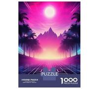 Puzzle sophistiqué pour adultes, 1000 pièces Synthwave Sunset Whispers Puzzles pour Adolescents, Jeux de Relaxation, Décoration parfaite, Cadeau pour les amis et la Famille 38 x 26 cm/1000 pièces