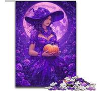 Puzzle Sorcière Citrouille pour Adolescents, 1000 pièces, Jeu Stimulant, Chaque pièce est Unique - Jeu Familial Stimulant (50x75cm)