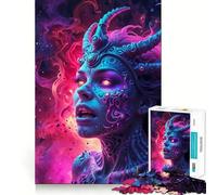 Puzzle Sorcière de l'enfer 1000 pièces Jeu de réflexion Qualité supérieure Découpe Laser Exercice Mental Calme à Faire à la Maison (50x75cm)