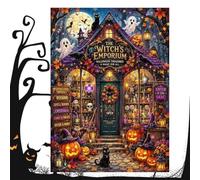 Puzzle Sorcière Halloween 1000 Pièces Décoration Colorée de Boutique
