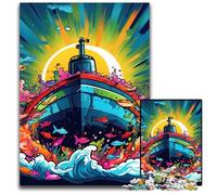 Puzzle sous-Marin Coloré 1000 Pièces Puzzle Impossible pour Adultes Idéal pour Adolescents et Collectionneurs, Cadeau Voyage, Activité Familiale 50x75cm / 19,68x29,52 Pouces