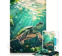 Puzzle sous-Marin de Tortues Marines 1000 pièces pour Adultes Jeu de réflexion Intelligent et Amusant Découpe précise Décoration Artistique (38x26cm)