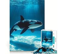 Puzzle sous-Marin Orca 1000 pièces pour Adolescents, Puzzle Stimulant la mémoire, Jeu apaisant, Bords Nets, Cadeau de qualité supérieure (50x75cm)