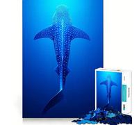 Puzzle sous-Marin Requin-Baleine 1000 pièces Jeu de Construction Focus Assemblage sûr et précis Jouet de Loisirs d'intérieur pour Les Vacances (38x26cm)