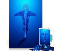 Puzzle sous-Marin Requin-Baleine pour Adultes,1000 pièces,Jeu de mémoire et de réflexion,découpe Laser pour Un Assemblage Parfait,Cadeau Unique pour soulager Le Stress (50x75cm)