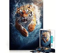 Puzzle sous-Marin Tigre 1000 pièces pour Adolescents, Jeu de réflexion, Design Confortable et Relaxant, Cadeau attentionné 38x26cm
