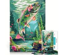 Puzzle sous-Marin Truite Arc-en-Ciel 1000 pièces pour Adolescents Renforce la mémoire, apaise et détend Bords Lisses Cadeau Exceptionnel (50x75cm)