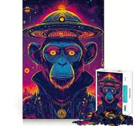 Puzzle Space Ape avec OVNI pour Adolescents, 1000 pièces, Jeu de réflexion, Jouet Relaxant, découpe soignée, Cadeau Exquis (38x26cm)