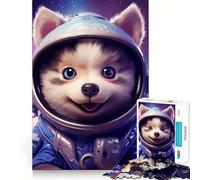 Puzzle Space Baby Husky 1000 pièces pour Adolescents, Jeu de logique, Divertissement Relaxant, découpe précise, Cadeau Artistique (38x26cm)