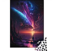 Puzzle Space Beach DIY, Jeu de Puzzle en Carton de qualité supérieure pour Femmes et Hommes, Cadeaux d'halloween, 300 pièces (40 x 28 cm)