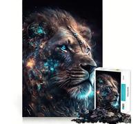 Puzzle Space Lion Difficile pour Adultes 1000 Pièces Jeu de Réflexion Détente Douce Découpe Précise Cadeau Souvenir (50x75cm)