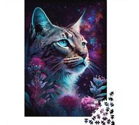 Puzzle Space Lynx pour Adultes et Adolescents 1000 pièces Puzzles en Bois pour Adultes Puzzles pour Adolescents à partir de 12 Ans Cadeaux de Noël 1000 pièces (38x26cm)