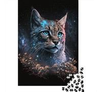 Puzzle Space Lynx, Puzzle rectangulaire en Papier à emboîtement précis, pour garçon ou Fille, Cadeaux de Noël, 300 pièces (40 x 28 cm)