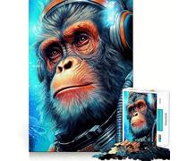 Puzzle Space Monkey pour Adultes, 1000 pièces, Jeu Intelligent, Calme et apaisant, Motif Assembler, (50x75cm)