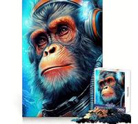 Puzzle Space Monkey pour Adultes, 1000 pièces, Jeu Intelligent, Calme et apaisant, Motif Assembler, (50x75cm)